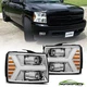 Fit 2007-2013 Chevy Silverado Chrome Projector Headlights w/LED DRL+Signal light Fit 2007-2013 Chevy Silverado Chrome Projector Headlights w/LED DRL+Signal light