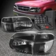 FOR 95-01 FORD EXPLORER BLACK CLEAR SIDE TURN HEADLIGHT BUMPER LAMPS+TOOL SET