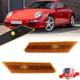 2X Amber Lens Front Side Marker Lights For Porsche 911 997 987 Cayman Boxster