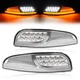 For Chevy Corvette C5 97-04 Clear Sequential LED Signal Lamp Bumper Corner Light