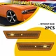 Front Pair Right Left & Side Kit Marker Lens For Amber 2008-14 Dodge Challenger
