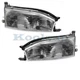 For 92 93 94 Camry USA Built Front Headlight Headlamp Head Light w/Bulb SET PAIR