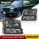 Black Headlights + Bumper Lamps Set for 2003-2006 Chevy Silverado Avalanche 1500