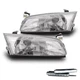 For 97-99 Toyota Camry Replacement Chrome Headlights Lamp w/LED DRL Signal LH+RH