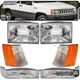Corner Parking Head Lights Pair Combo Set for 93-96 JEEP GRAND CHEROKEE