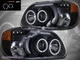 1995-2001 FORD EXPLORER DUAL CCFL HALO LED BLACK PROJECTOR HEADLIGHTS 
