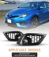 1 Pair Fog Lights Clear Lens Lamps For 2016 Scion iM/2017-2018 Toyota Corolla iM