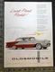 1956 OLDSMOBILE 88 HOLIDAY 2-DOOR SEDAN HARDTOP ROCKET ENGINE AUTO CAR AD 34768