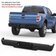 Black Steel Rear Bumper For 2009-2014 Ford F-150 F150 W/o Parking&nbsp;Sensor&nbsp;Holes
