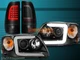 97-03 FORD F150 PICKUP STYLE HEADLIGHTS + CORNER LIGHTS + TAIL LIGHTS BLACK Smok