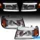 For 2001-2011 Ford Ranger LED DRL Chrome Housing Headlights With Signal Lamps