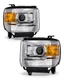 Pair Projector Headlights For 2014-2018 GMC Sierra 1500/ 2015-2019 2500HD 3500HD