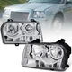 LH+RH Chrome Headlights Assembly For For 2005-2010 Chrysler 300 Halogen Type