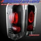 Set of Pair Black Taillights for 1989-1996 Ford F-150 F-250 F-350 Bronco 