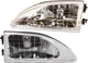 Driver and Passenger Side Headlight For Ford Mustang 1994-1998