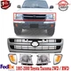 Headlight Grille Assembly Kit For 1997-2000 Toyota Tacoma RWD with Corner Lights