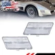 2X Clear Lens Front Corner Turn Signal Marker Lights For 1980-1982 Corvette C3