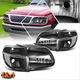 For 95-02 Ford Explorer Black Housing Headlight Clear Corner Signal Lamps Pair