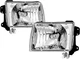 Headlights Kit Crystal Clear For 2000-2001 Nissan Xterra Left and Right 2Pc