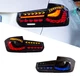LED Tail Lights for BMW 3 Series 2012-2018 F30 F80 Blue Animation Rear Lamps 
