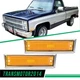 Side Chrome Bezel Marker Light Pair Fit For Chevy Blazer GMC Jimmy C/K R Pickup