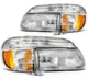 For 1995-2001 Ford Explorer Limited 4.0L Chrome Headlights Assembly Pair