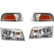 Headlight & Corner Parking Lights Compatible with 1998-2011 Ford Crown Victoria