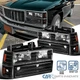 Fits 1994-1999 GMC C10 C/K 1500 Yukon Sierra Black Headlight+Bumper Corner Lamps