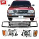 New 1993-1998 Toyota T100 Pickup Silver Gray Grille Headlight Signal Light 5pcs
