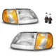 Pair Headlights For 1997-2003 Ford F150 Expedition w/Corner lights with bulbs