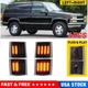 Full LED 4PSC Amber Corner Side Marker Lights For 94-99 Chevy C/K 1500 2500 3500
