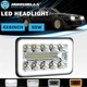 4x6" Chrome LED Headlight Hi-Lo Beam DRL Angel Eyes for Chevy S10 Blazer 1995-97