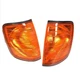 Corner Turn Signal Light Pair Amber Shell For Mercedes Benz W124 E Class 86-95