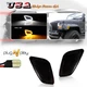 Smoked SWITCHBACK Amber&White LED Side Marker Lights For 1997-2006 Jeep Wrangler