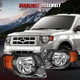 Headlight For 2008-2012 Ford Escape SUV Headlamp Assembly Black Light Left+Right
