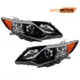 For 2012-2014 Toyota Camry Projector Headlights Black Lamp Clear Lens Left+Right