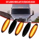 5 Pack Smoked Amber LED Cab Roof Marker Lights For 2008-up Freightliner Cascadia
