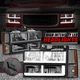 [LED DRL Strip] For 94-00 GMC C10 C/K 1500 Headlights Bumper Corner Lamps Smoke