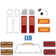 69-70 Chevy GMC Truck LED SEQUENTIAL Tail Park License Amber LampLenses Set NH