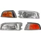 Headlight Lamp  Left-and-Right Sedan Left & Right for Mitsubishi Mirage 97-2001