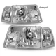 For 2001-2011 Ford Ranger[Chrome/Clear]4PC Clear Corner Headlights lamps Pair