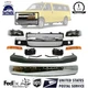 Front Bumper Chrome + Head lights Kit For 2003-2023 Chevy Express 2500 3500 4500