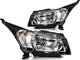 2011-2015 For  Chevy Cruze 4-Door Sedan Black  Housing Pair Headlights Assembly