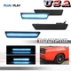 For 08-14 Dodge Challenger Smoke Lens Ice Blue LED Front Rear Side Marker Lights