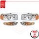 New Headlights with Parking Lights kit 4 pc for 2001-2006 GMC Yukon Denali