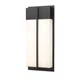 Z-Lite Nyx 2 Light 18" Outdoor Wall Light, Black/Gloss Opal - 5014M-BK-LED