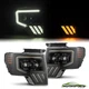 Fit 2009-2014 Ford F150 Alpha-Black PRO-Series Halogen Projector Headlights Pair