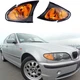 Corner lights For BMW 02-05 E46 3-SERIES 4D Sedan Turn Signal Lamps -Yellow Lens