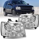 Chrome Headlights For 2007-2014 Chevy Avalanche/ Suburban/ Tahoe Headlamps LH&RH