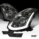 Fit 2003-2007 Infiniti G35 Smoke Projector Headlights LED Sequential+Side Marker